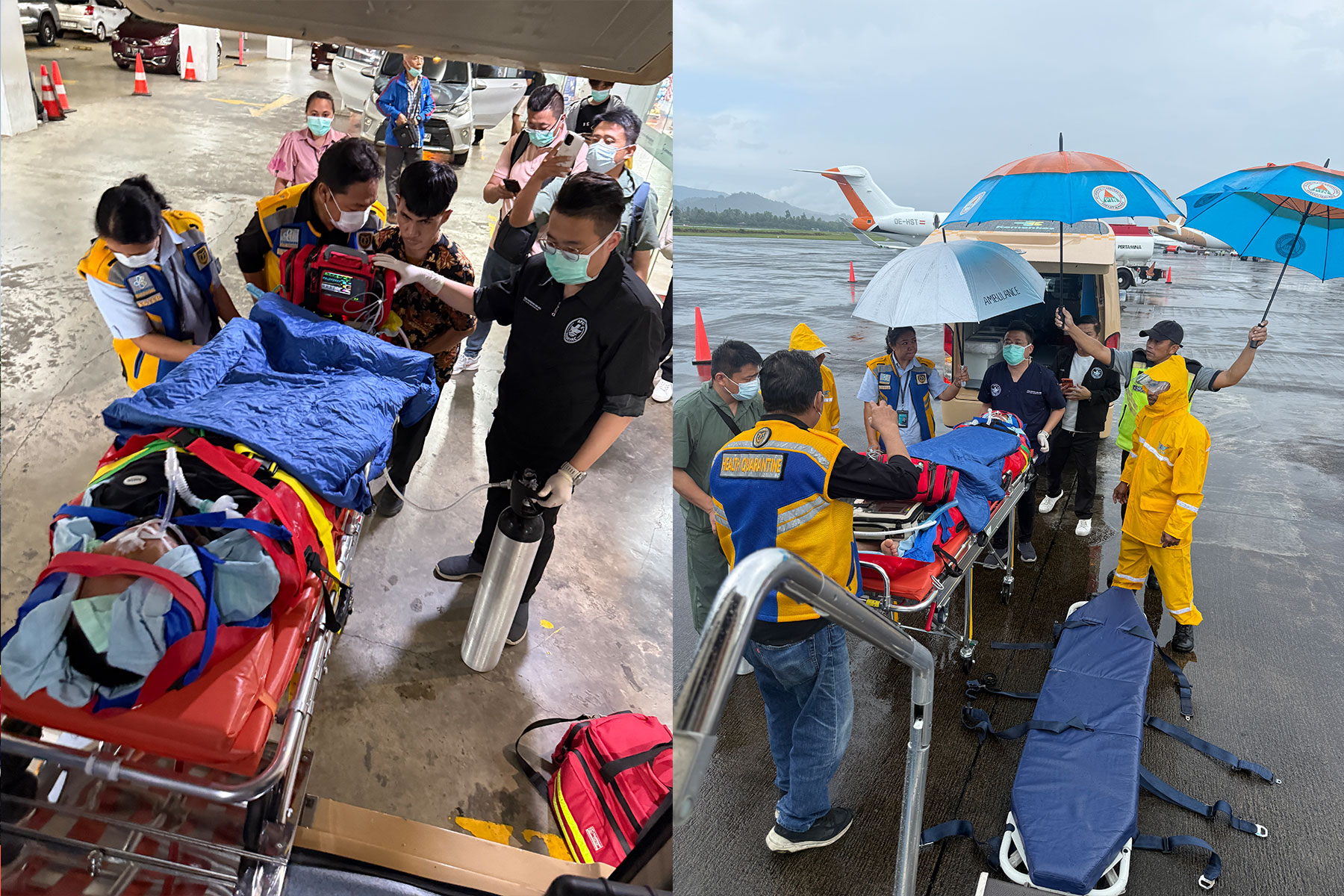 Arrival and hospital transfer in Chongqing